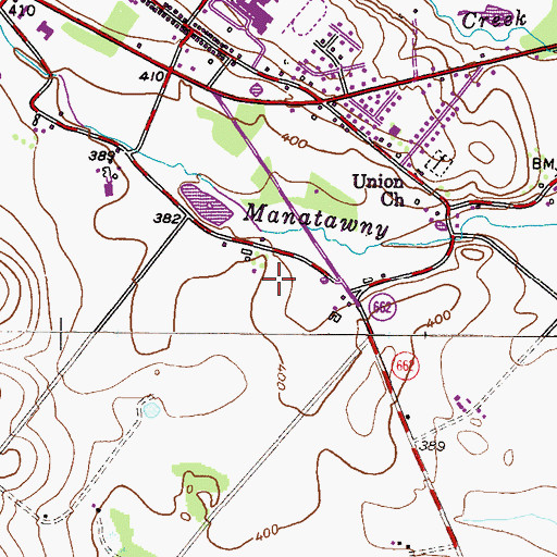 Topographic Map of Hunter Burial Grounds, PA