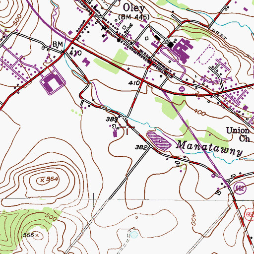 Topographic Map of Deturk Farm Cemetery, PA