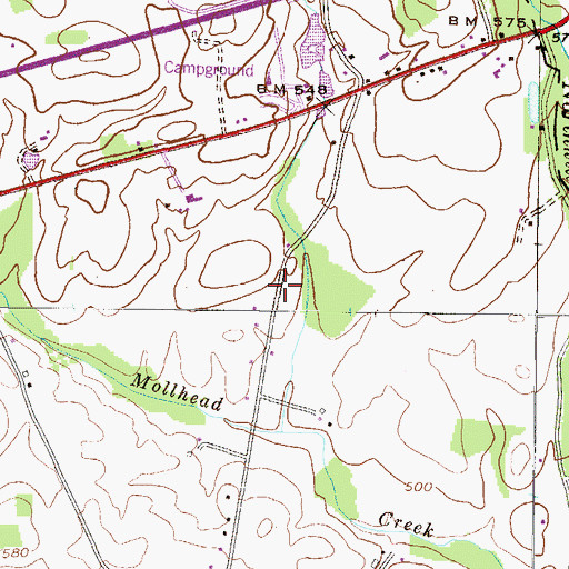Topographic Map of Feick Family Cemetery, PA