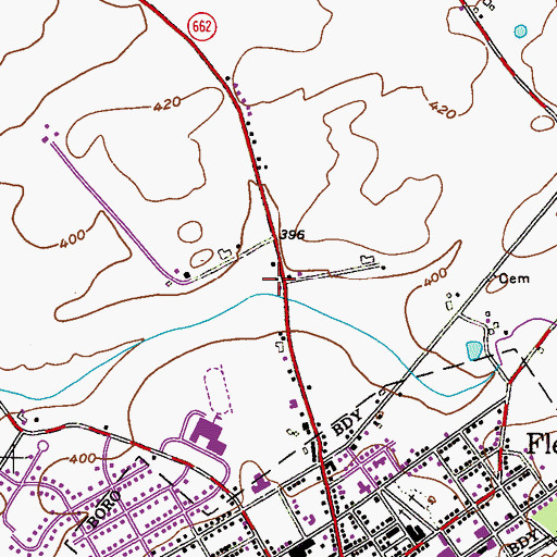 Topographic Map of Hoch Family Cemetery, PA