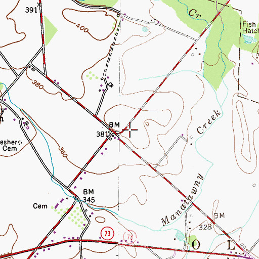 Topographic Map of Weidner Number 2 Cemetery, PA