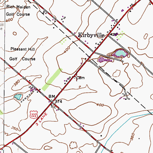 Topographic Map of Kirby Burial Ground, PA