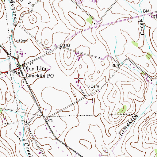 Topographic Map of Knabb Homestead Family Graveyard, PA