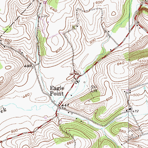 Topographic Map of Levan Burial Ground, PA