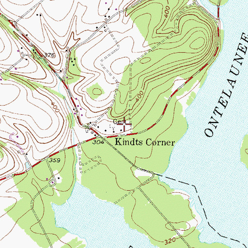 Topographic Map of Maidencreek Friends Meeting Burial Ground, PA
