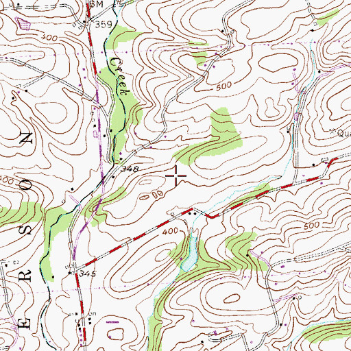 Topographic Map of Reber Cemetery, PA
