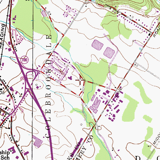 Topographic Map of Saint Andrew United Methodist Cemetery, PA