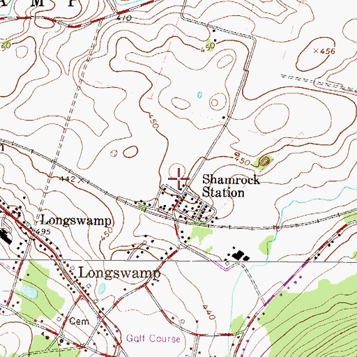 Topographic Map of Salem Evangelical Cemetery, PA
