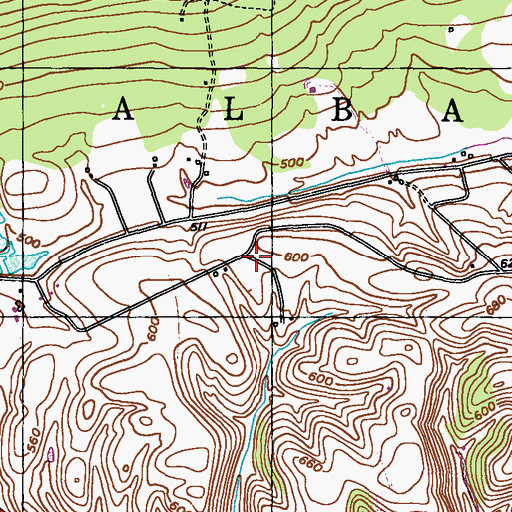 Topographic Map of Snyders Evangelical Cemetery, PA