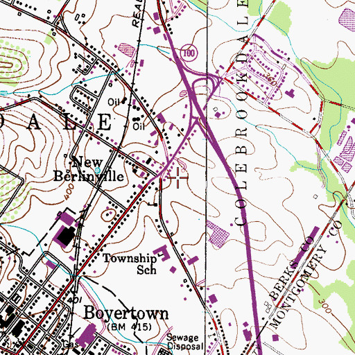 Topographic Map of Zion's Church of the Evangelical Association Cemetery, PA