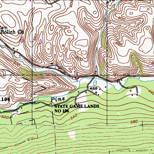 Topographic Map of Heinrich 3 Cemetery, PA