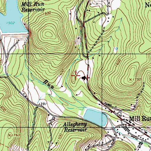 Topographic Map of Colyer Cemetery, PA