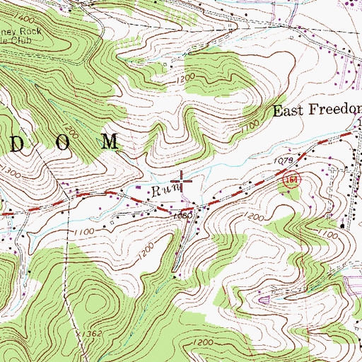 Topographic Map of Davis Family Cemetery, PA