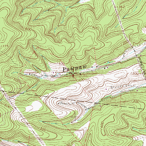 Topographic Map of Feather Cemetery, PA