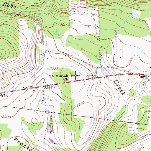 Topographic Map of Mount Moriah Cemetery, PA