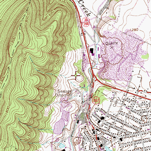 Topographic Map of Rodman Cemetery, PA