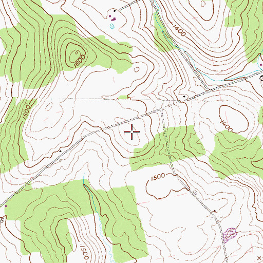 Topographic Map of Allen Cemetery, PA