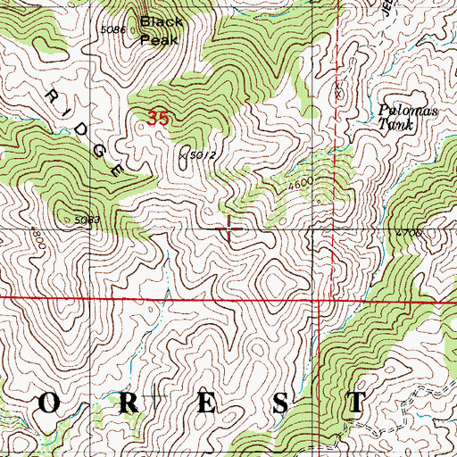 Topographic Map of Cobre Ridge, AZ