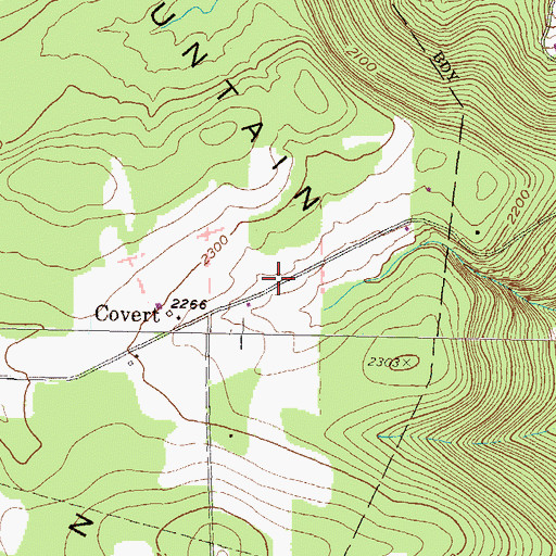 Topographic Map of Burnham Cemetery, PA