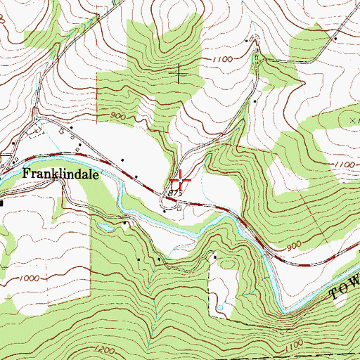 Topographic Map of Dodge Cemetery, PA