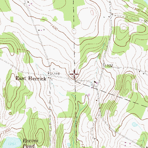 Topographic Map of East Herrick Cemetery, PA