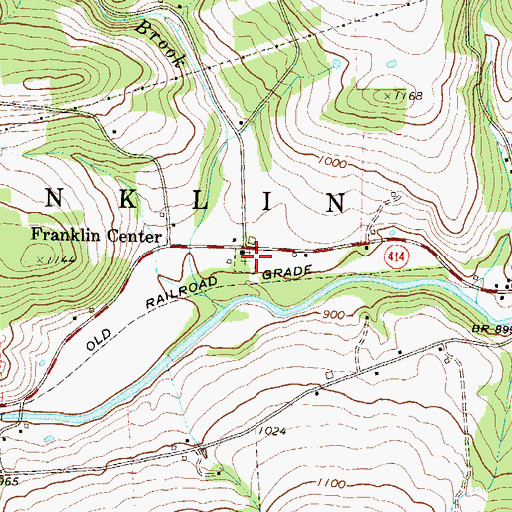 Topographic Map of Franklin Center Christian Cemetery, PA