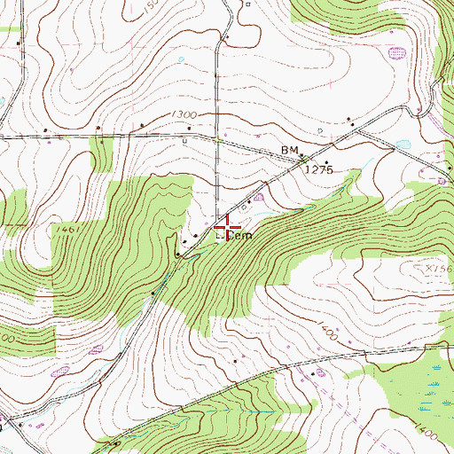 Topographic Map of Merrill Family Cemetery, PA