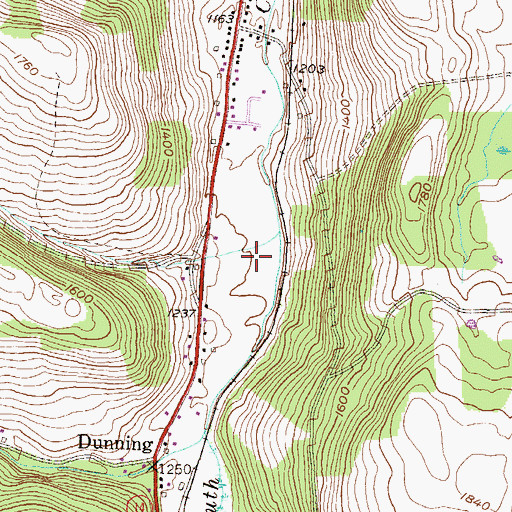 Topographic Map of Moore Cemetery, PA