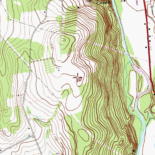Topographic Map of Morrow Family Cemetery, PA
