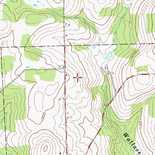 Topographic Map of Oak Grove Cemetery, PA