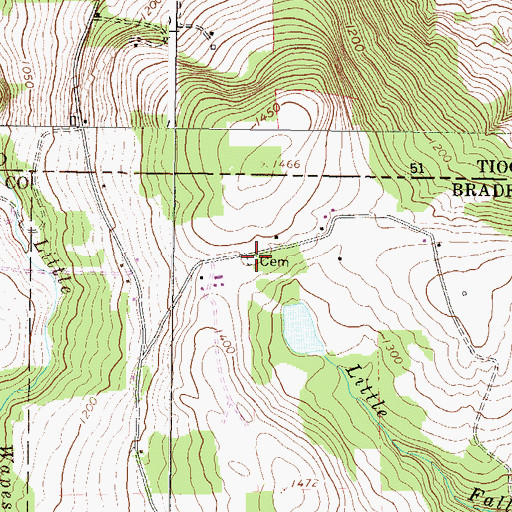 Topographic Map of Osborne Hill Cemetery, PA
