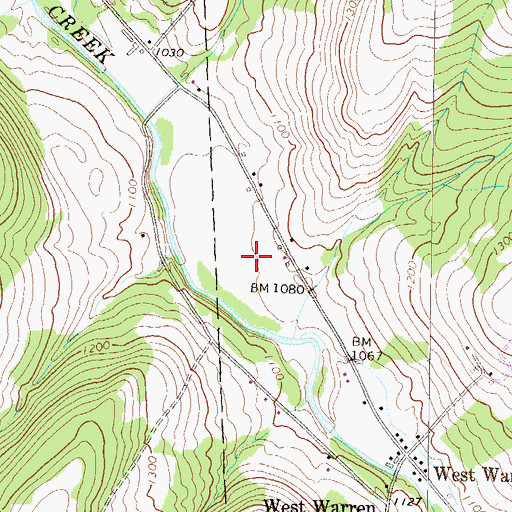 Topographic Map of Rogers Family Cemetery, PA