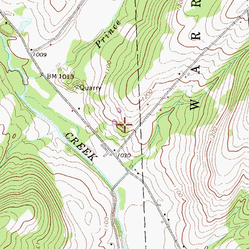 Topographic Map of Rogers / Dickerson Cemetery, PA