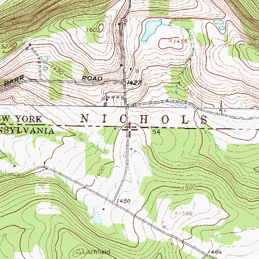 Topographic Map of Rossi Family Cemetery, PA