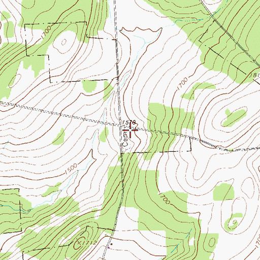 Topographic Map of Saint Luke's Cemetery, PA
