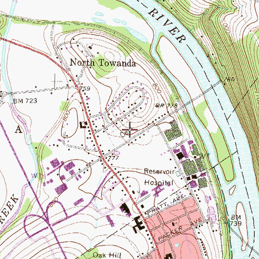 Topographic Map of Saint Peter and Paul Parish Cemetery, PA