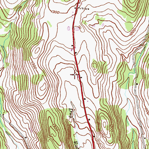 Topographic Map of Sturdevant Cemetery, PA