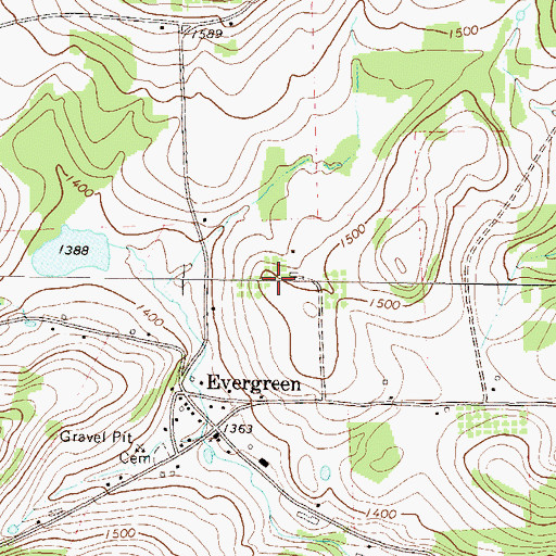 Topographic Map of Teeter Family Cemetery, PA