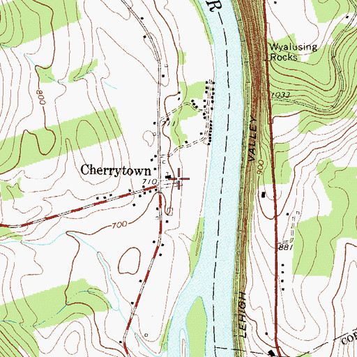 Topographic Map of Terrytown Cemetery, PA