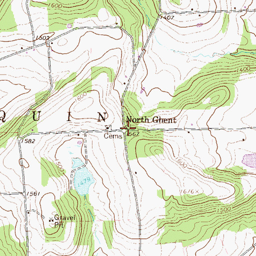 Topographic Map of Trinket Old Cemetery, PA