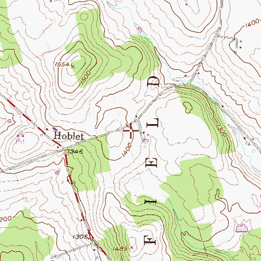 Topographic Map of Utter Edger Family Cemetery, PA