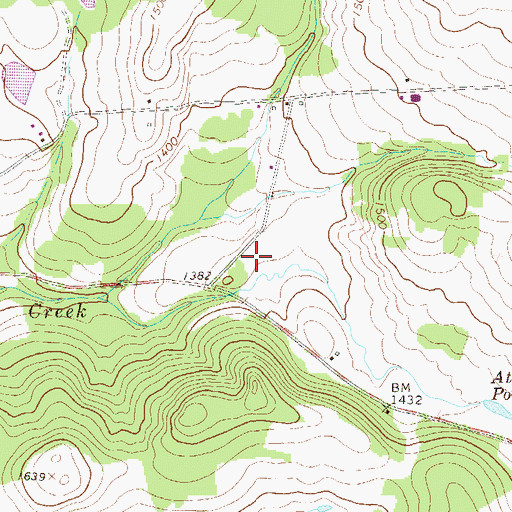 Topographic Map of Valley View Cemetery, PA