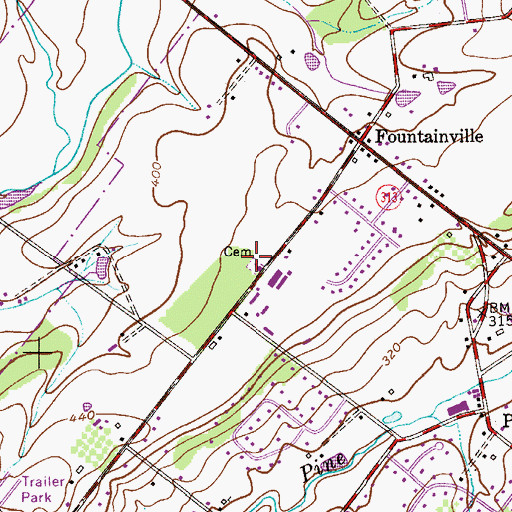 Topographic Map of Doylestown German Brethren Cemetery, PA