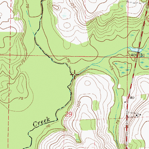 Topographic Map of Swift Creek, FL