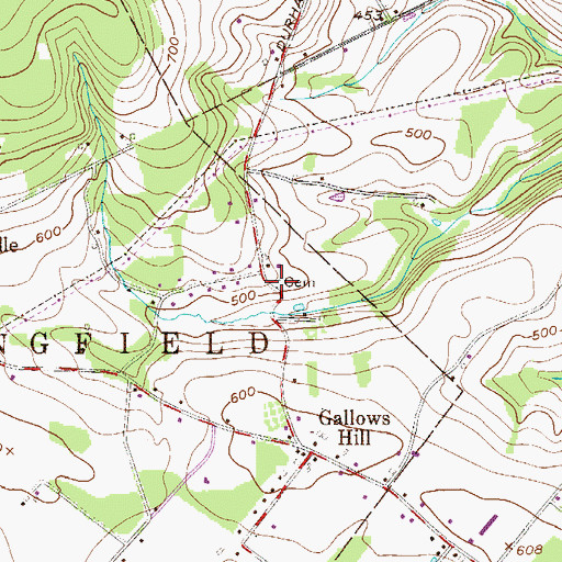 Topographic Map of Gallows Hill Graveyard, PA