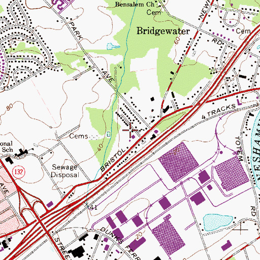 Topographic Map of Gibbs Burial Ground, PA