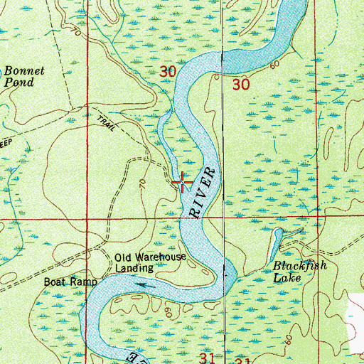 Topographic Map of West Pittman Creek, FL