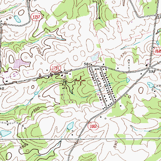 Topographic Map of Wingate Community Church of God Cemetery, NC