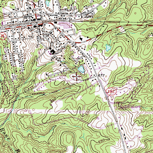 Topographic Map of Waxhaw City Cemetery, NC