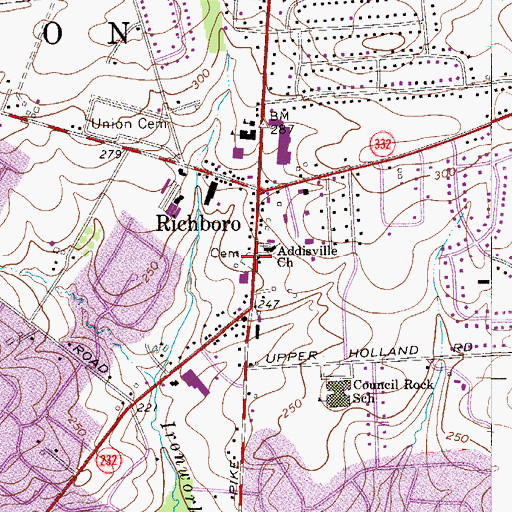 Topographic Map of Low Dutch Reformed Church Cemetery, PA